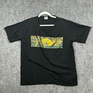 VTG Anvil Womens L Black Seashell Graphic Print Round Neck Short Sleeve T Shirt